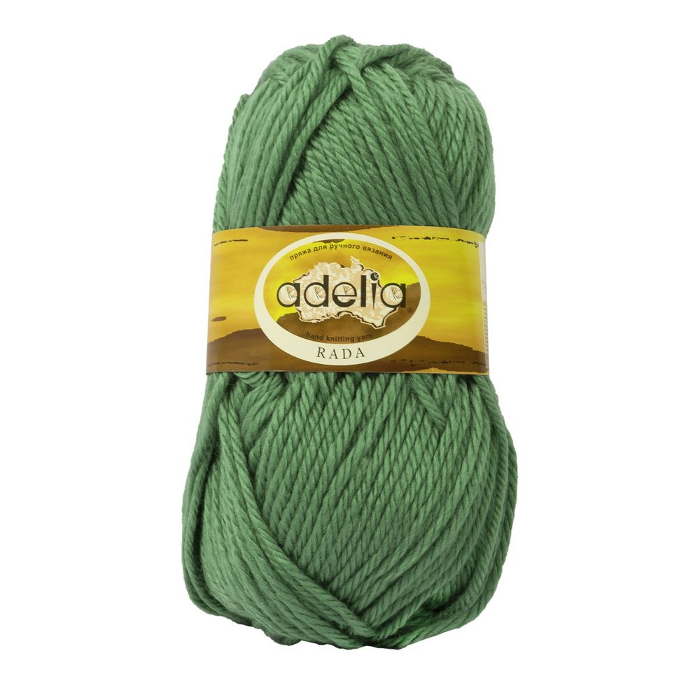 Пряжа Adelia Rada / уп.10 мот. по 100г, 80м, 027 св.зеленый