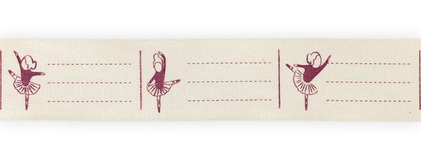 Лента хлопок с рисунком 25.0 мм / 5 шт по 3 метра, B1_001/033 Балерина, CLP-251 Gamma