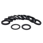 Люверс шторный ⌀50 мм, с многоур. замком пластик, 46 черный софт тач, 10 шт