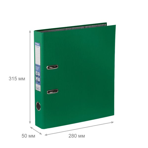 Регистратор PVC 50 мм, 10 шт, Classic A4 арочный механизм, зеленый 25183, Expert Complete
