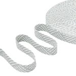 Стропа (ременная лента) 35 мм / 45.72 метра, [23.33 г/пог.м], с принтом, ZH808 белый/серый, 3Al295