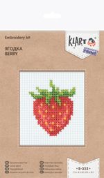 Набор для вышивания нитками Klart, Ягодка, 7,5х8,5 см