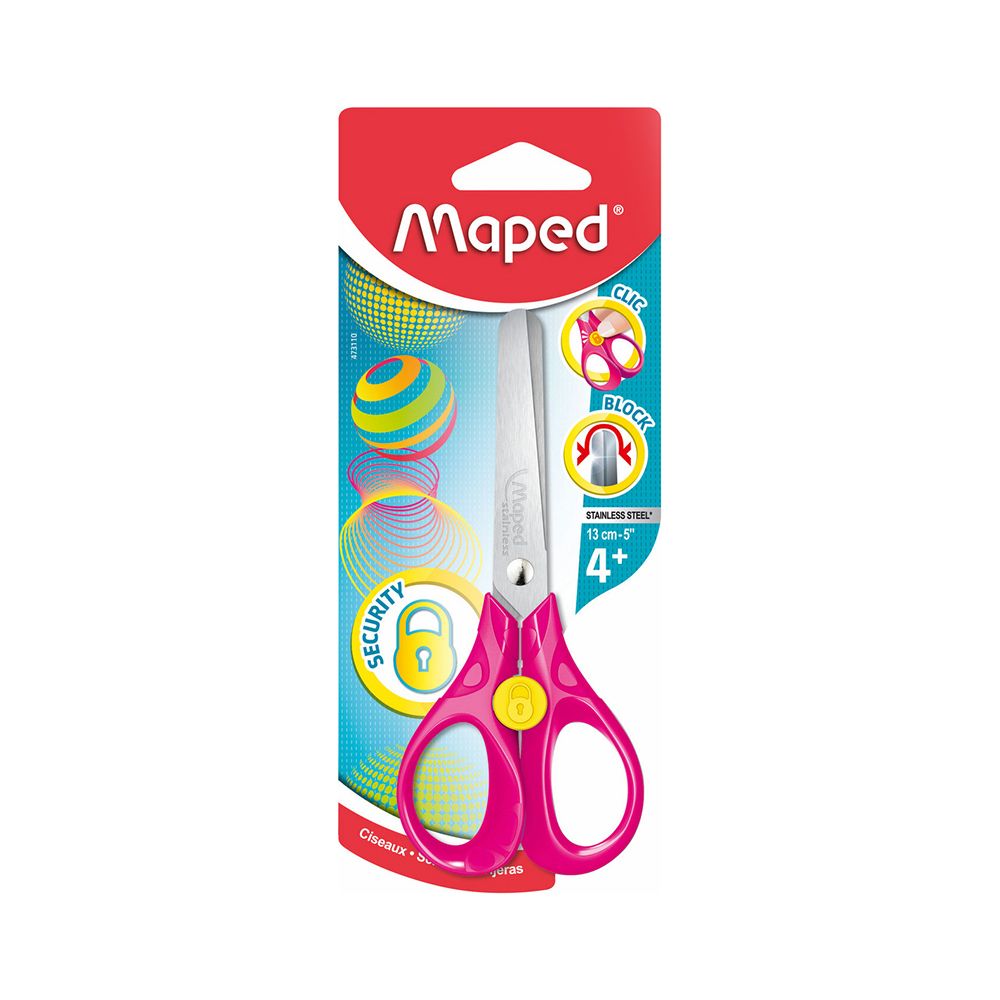 Ножницы школьные 13 см, 473110 SECURITY 3D, Maped