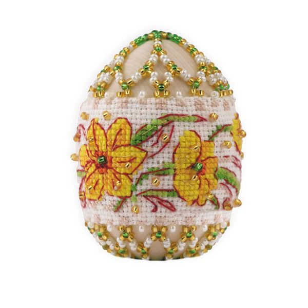 Набор для бисероплетения Риолис В225, Пасхальное яйцо Нарциссы 6,5х5см