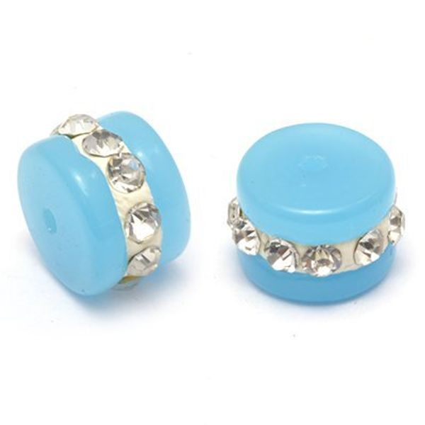 Бусины пластик ⌀11 мм, in ⌀1 мм, цв. 1, 2 шт, Tesoro