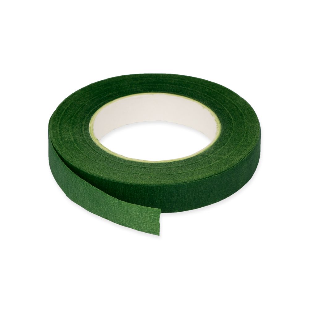 Флористическая лента 12 мм, 12 шт, 27.4 м, 01 зеленый, Blumentag FLTN