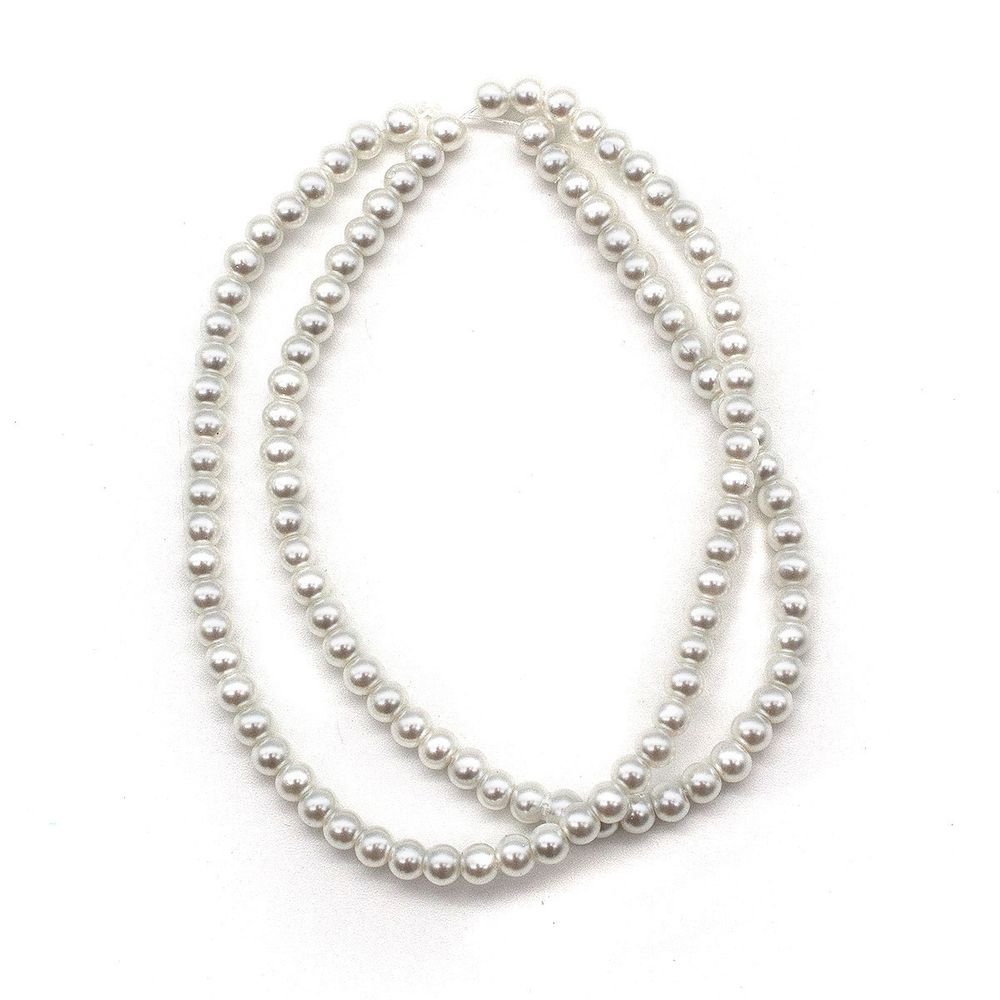 Бусины стекло ⌀4 мм, нить длина 40 см, Астра (SA-01), 5 шт