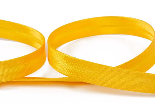 Косая бейка атласная 12 мм / 132±1 метра, 016 желтый, Gamma GK-12P