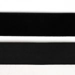 Лента бархатная (тесьма) эластичная 25.0 мм / 22.86±1 метров, арт.EL25VR03 нейлон цв.черный