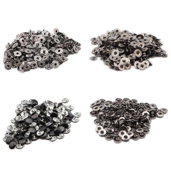 Кнопка Альфа (S-образная) ⌀10.0 мм, ≈1440 шт, МЕТАЛЛ, эмаль, 322 черн. глянцевый + отв.части черн. никель, ВТ-2, NEW STAR