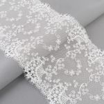 Кружево на сетке широкое 220 мм / 10±0.2 м, Турция, экрю, Gamma GCKM-220-02