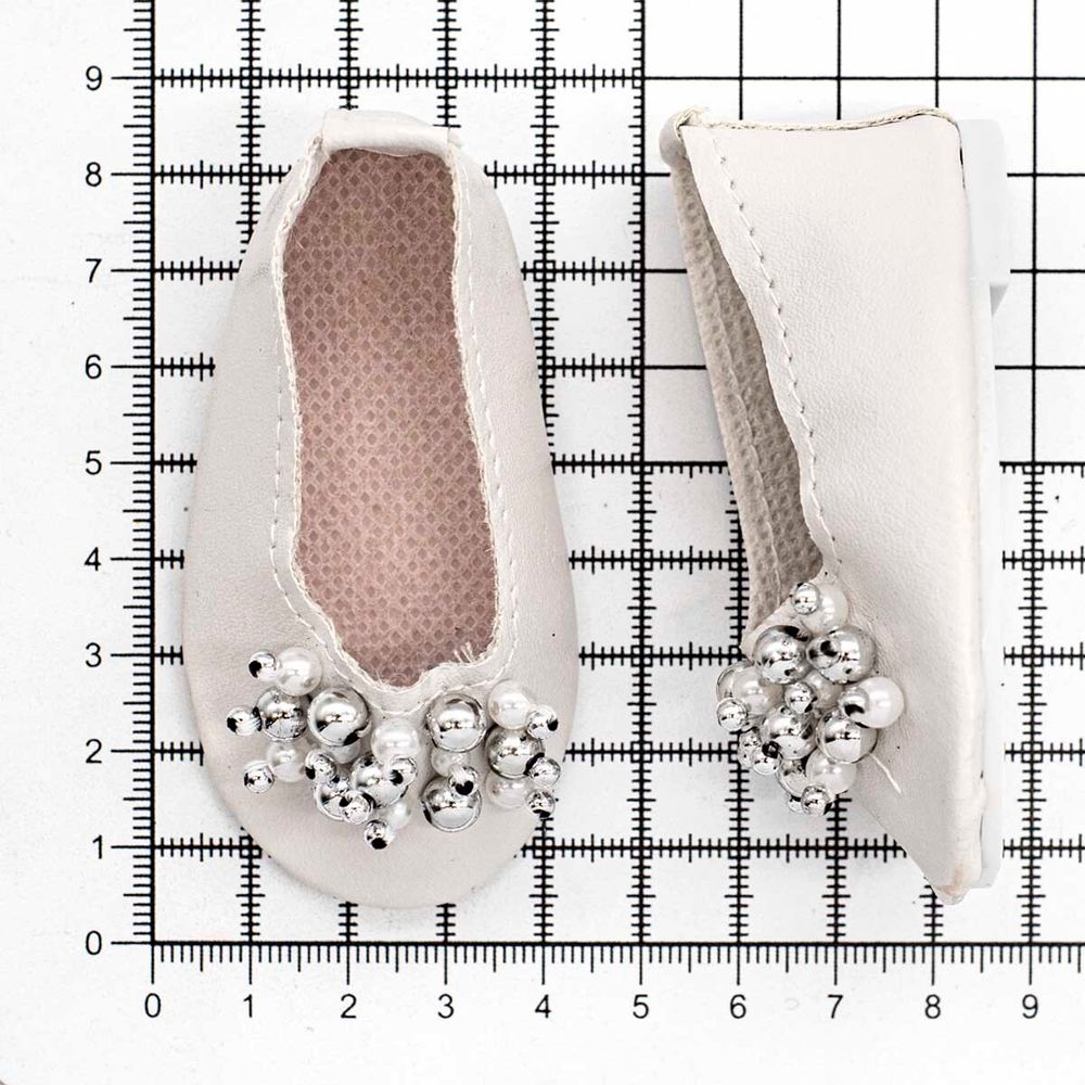 Туфельки 7,5х4х3,5см, пара (белый), DSS8270