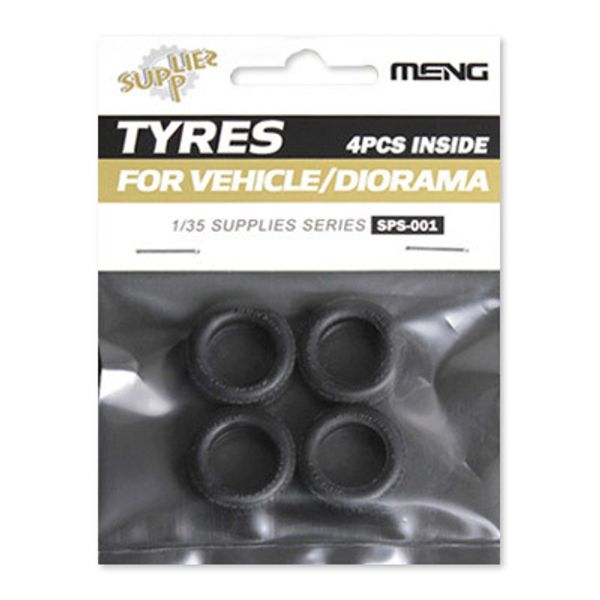 Модель сборная: шины, Tyres for Vehicle/Diorama (4pcs) 1/35, Meng SPS-001