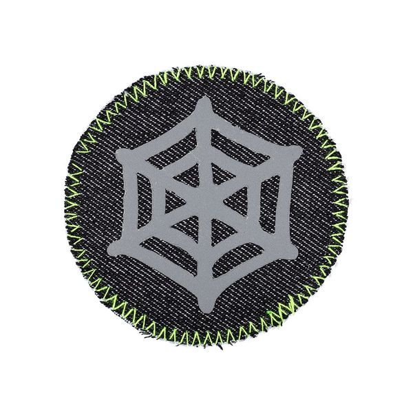 Термоаппликация светоотражающая №2, 6 шт, Паутина 6.5х6.5 см, Blitz