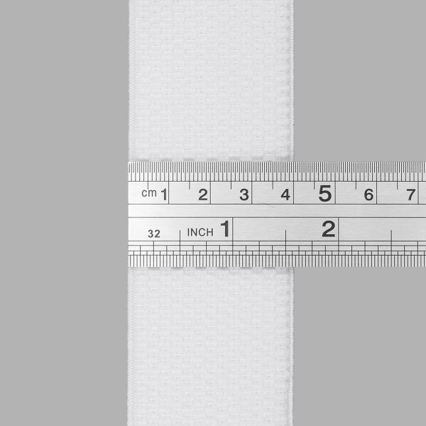 Резинка для подтяжек (помочная) 40.0 мм / 4±0.5 метра, 25.2 г/м, 501 белый, 6123-9344