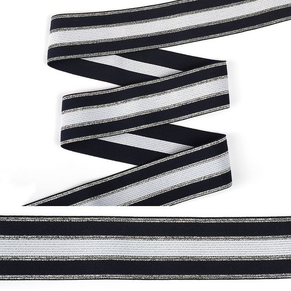 Резинка декоративная 40.0 мм / 25 метров, синий