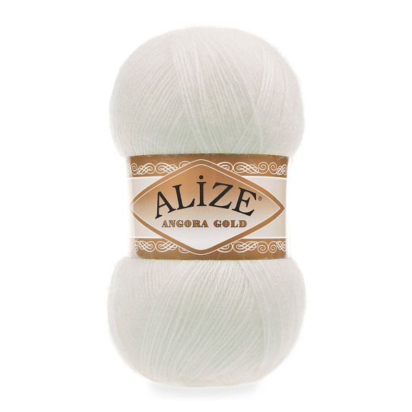 Пряжа Alize (Ализе) Angora Gold / уп.5 мот. по 100 г, 550м, 062 молочный A