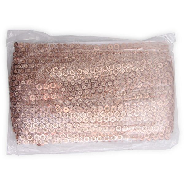 Тесьма с пайетками 3,5см / 13,72м (золото), 3AR072