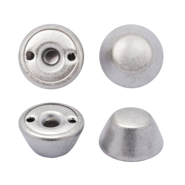 Хольнитены джинсовые ⌀11 мм, Конус цв.металл |БЕЗ ГВОЗДЯ|, серебро BIG, 50 шт, 53481