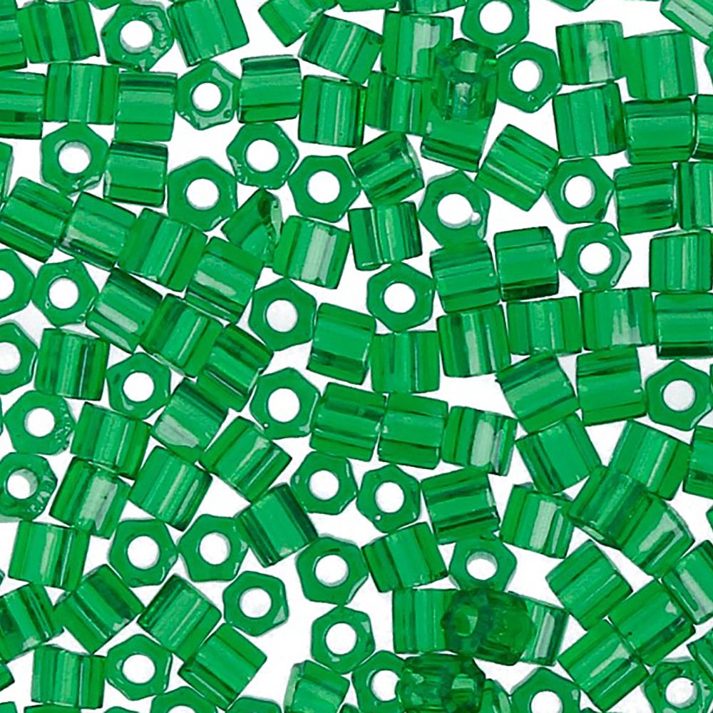 Бисер Toho 11/0 Hexagon 1 (2.2 мм), 5х5 г, 0007B т. зеленый