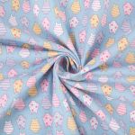 Ткань для пэчворка Peppy Молочные сны фланель, отрез 100х110 см, 175 г/м², МС-04 голубой, Peppy