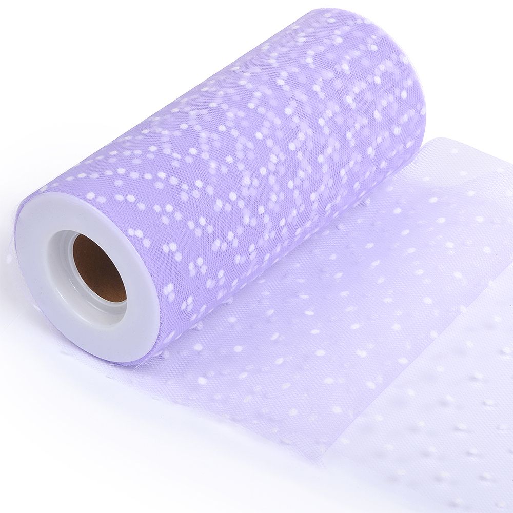 Фатин на шпульке средней жесткости 150 мм / 22.86 метра, TBY.T663.012, цв.012 сиреневый