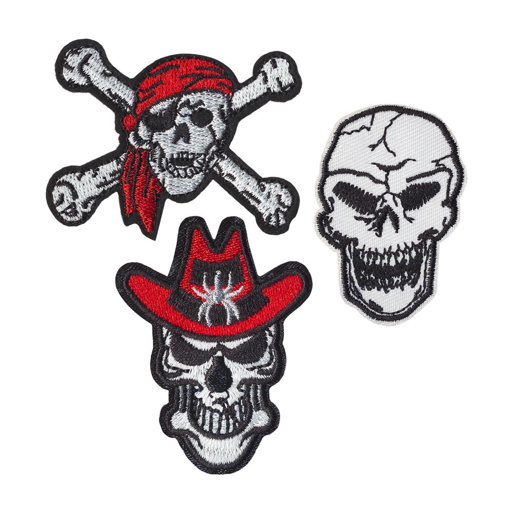 Термоаппликация №03, 3 шт, 03-307 Черепа 6.2х5 см, Gamma ETF-M