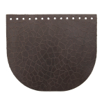 Крышечка для сумки Крупный Крокодил, 20,4см*17,2см, дизайн №2005, 100% кожа (т.коричневый)