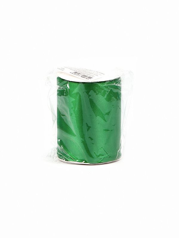 Лента атласная 1-сторонняя 100.0 мм / 22.5±1 метра, 3042 зеленый, Magic4Hobby