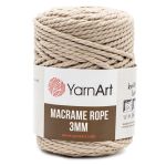 Пряжа YarnArt (ЯрнАрт) Macrame Rope 3мм / уп.4 мот. по 250 г, 63м, 753 бежевый