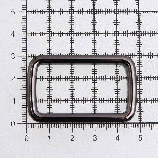 Рамка прямоугольная металл 40 мм /49х30 мм/ чер.никель, ГУ12749, 4 шт