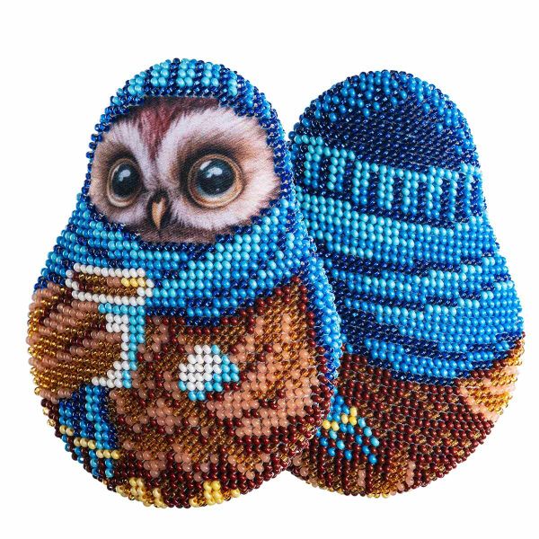 Набор для вышивания бисером Кроше (Радуга бисера), Сова 10х8см