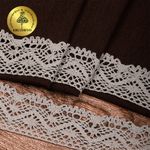 Кружево вязаное (тесьма) 45 мм / 10 метров, диз. 300, цв.25 св.серый, Kruzhevo