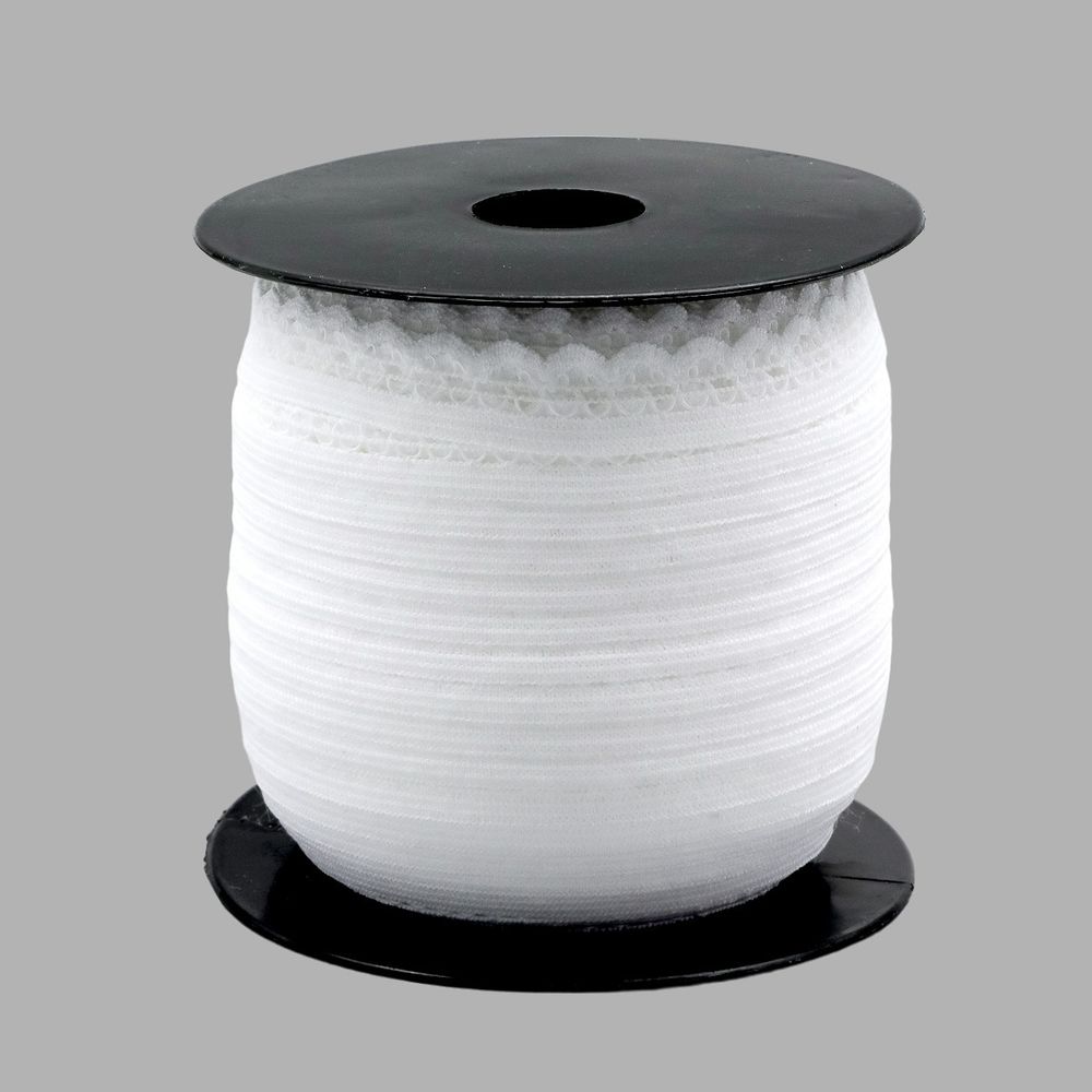 Резинка бельевая (ажурная) 13.5 мм / 50 метров, белый
