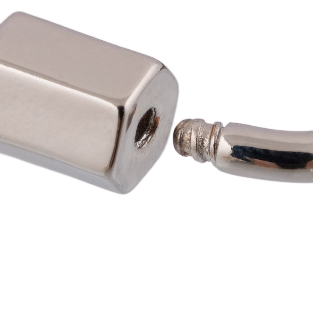 Замок карабин декоративный сердце 18х19 мм, 5 шт, №01 серебро, Zlatka FMK-V02