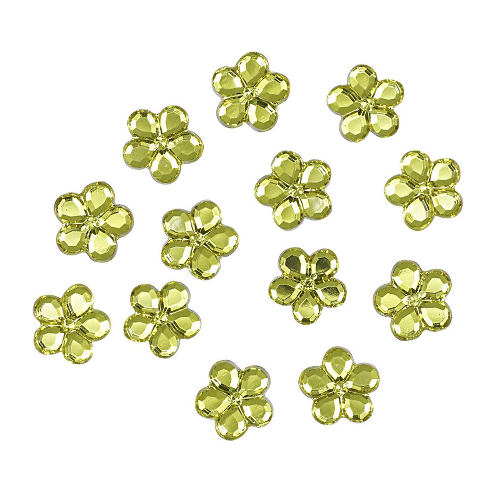 Кабошон декор подарков Цветы 14 мм, 13 шт, желтый, Dress it up