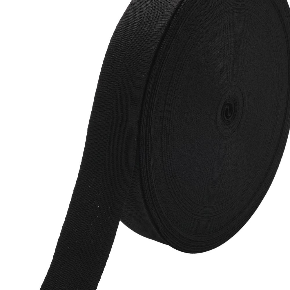 Тесьма (лента) киперная 40 мм / 50 метров, 13 г/м, 100% полиэфир, 13 черный