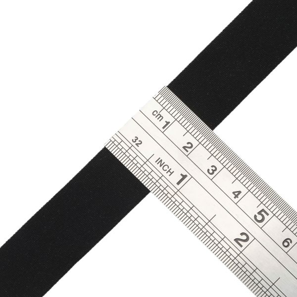 Резинка бельевая (отделочная) 20.0 мм / 50 метров, черный