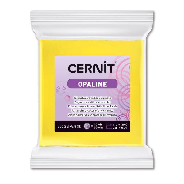 Полимерная глина запекаемая Cernit Opaline, 250 г, 717 первичный жёлтый