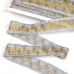 Тесьма отделочная 40 мм, 13-7871 цв.серебро уп.13.71м