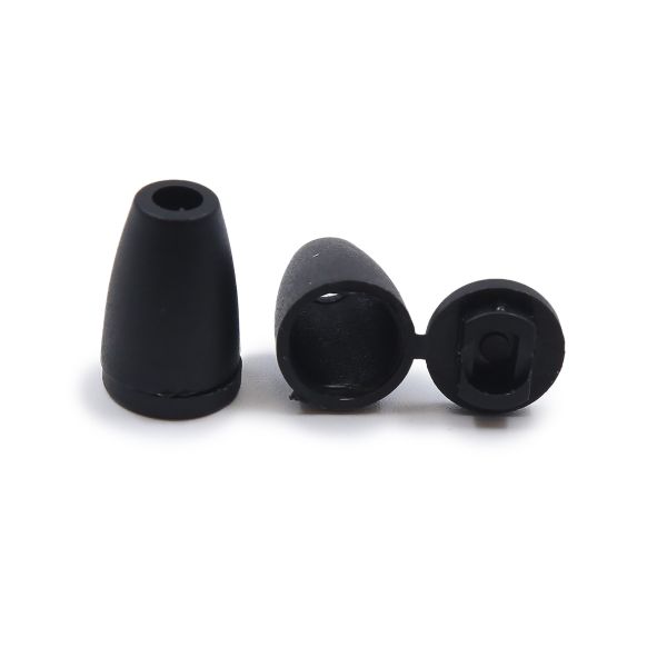 Наконечник для шнура пластик колокол ⌀6/9 мм, 14х11 мм, ПП, черный, 100 шт