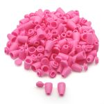Наконечник для шнура пластик колокол ⌀6/9 мм, 14х11 мм, ПП, розовый, 100 шт
