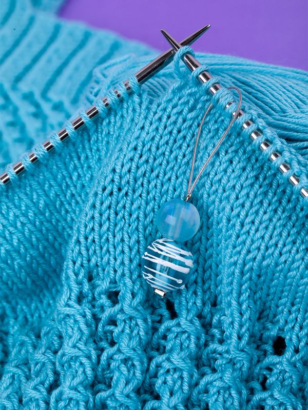 Кольца маркировочные пластик ⌀20 мм, 8 шт, с бусинами, Gamma MKK-02