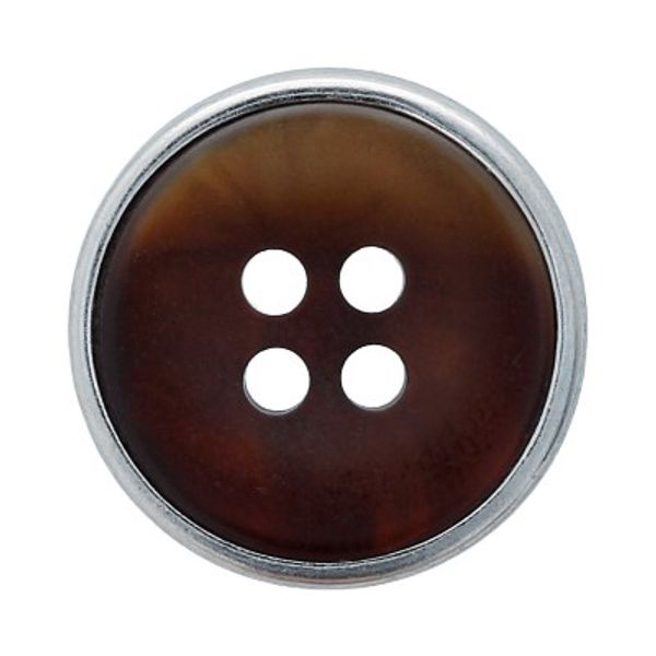 Пуговицы 4 прокола костюмные 16 мм, 24 шт, D868 коричневый, Gamma RIO 0013