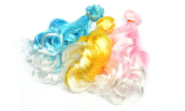 Трессы для кукол кудри, B-45 см, L-22 см, уп. 3х2 шт, M10738