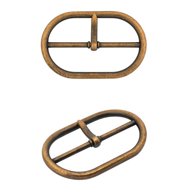 Пряжка овальная 50 мм, металл (ОВ бронза), МВ_2301, 6 шт