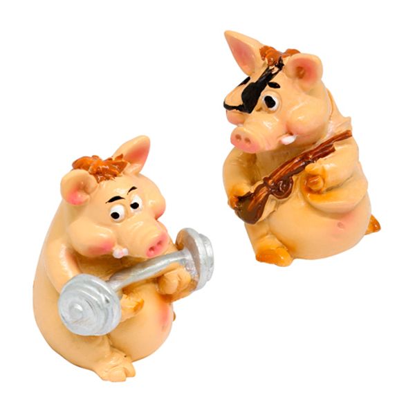 Миниатюра кукольная: Кабанчик, 4х3CM, в ассортименте