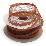 Тесьма отделочная ажурная 50 мм, 25 м, (06 коричневый)