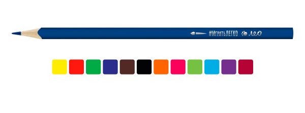 Набор трехгранных акварельных карандашей заточенный 8х12 цв, Лео LGWP-12