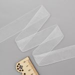 Лента капроновая (органза) 25.0 мм, 22.86 м (белый)